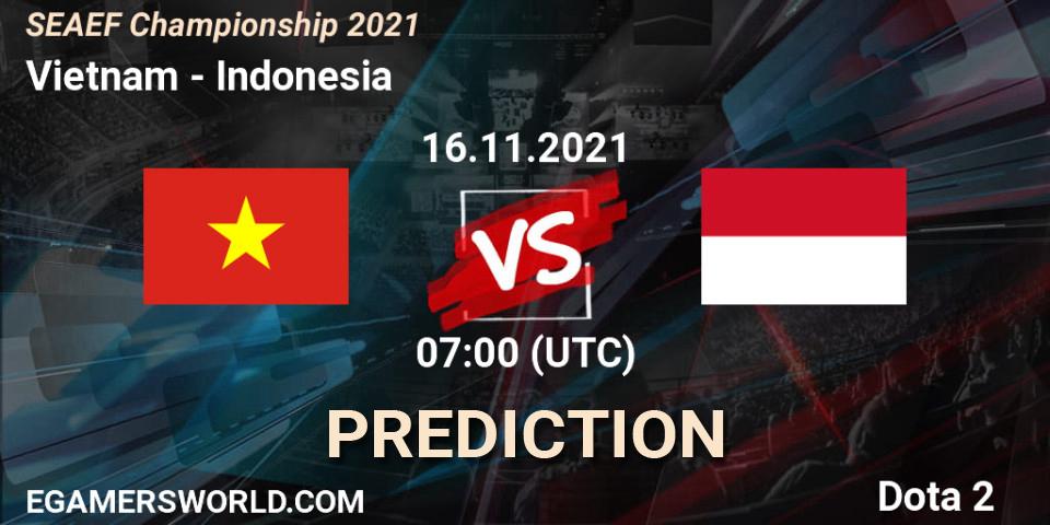 Prognose für das Spiel Vietnam VS Indonesia. 16.11.21. Dota 2 - SEAEF Dota2 Championship 2021