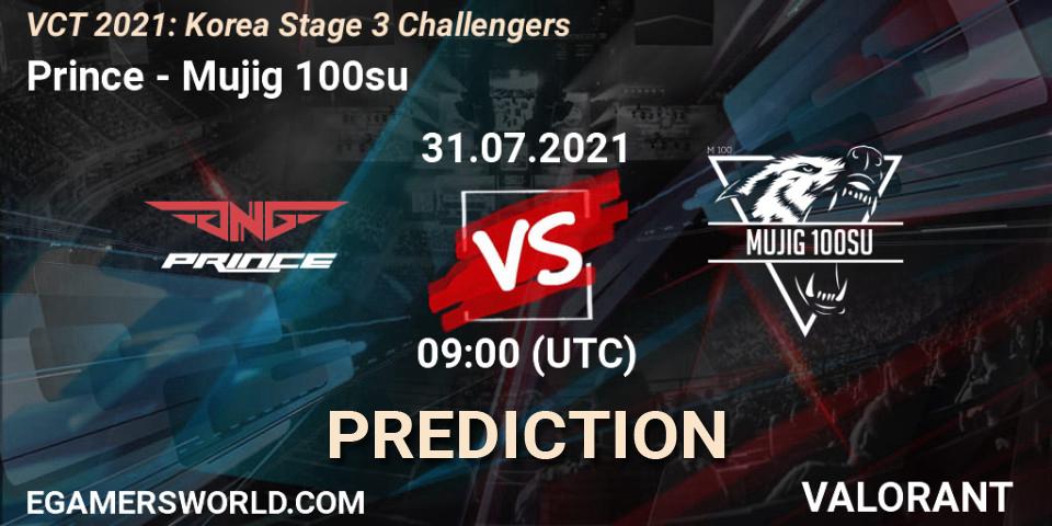 Prognose für das Spiel Prince VS Mujig 100su. 31.07.2021 at 09:00. VALORANT - VCT 2021: Korea Stage 3 Challengers