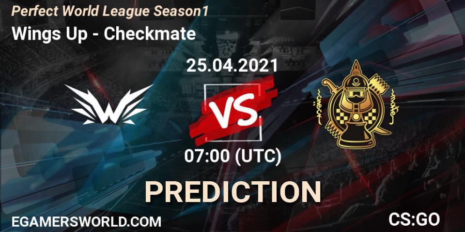 Prognose für das Spiel Wings Up VS Checkmate. 25.04.2021 at 07:00. Counter-Strike (CS2) - Perfect World League Season 1