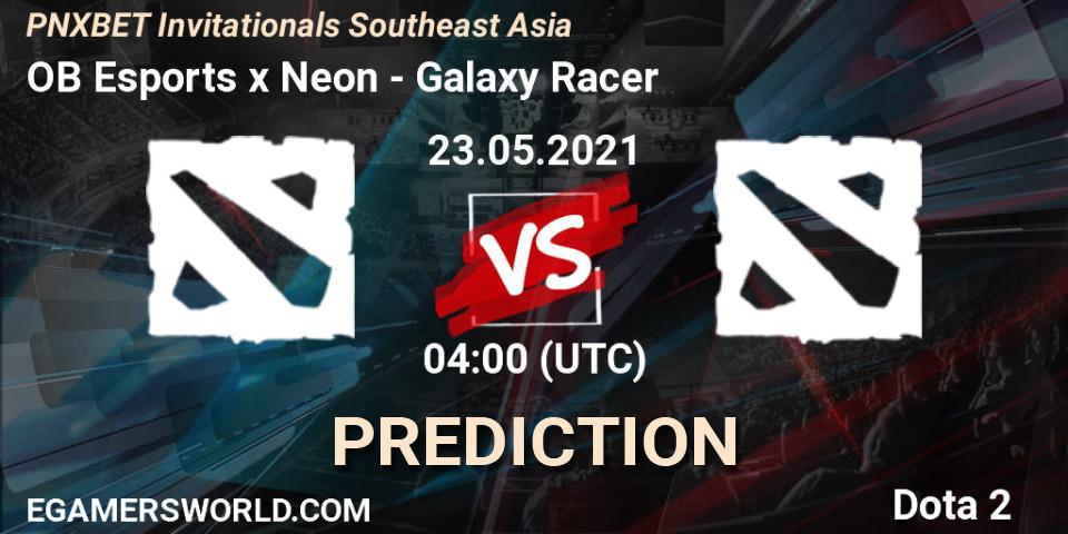 Prognose für das Spiel OB Esports x Neon VS Galaxy Racer. 23.05.2021 at 04:02. Dota 2 - PNXBET Invitationals Southeast Asia