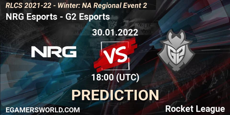 Prognose für das Spiel NRG Esports VS G2 Esports. 30.01.22. Rocket League - RLCS 2021-22 - Winter: NA Regional Event 2