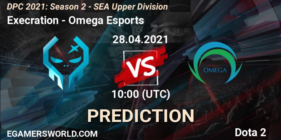 Prognose für das Spiel Execration VS Omega Esports. 28.04.2021 at 10:21. Dota 2 - DPC 2021: Season 2 - SEA Upper Division