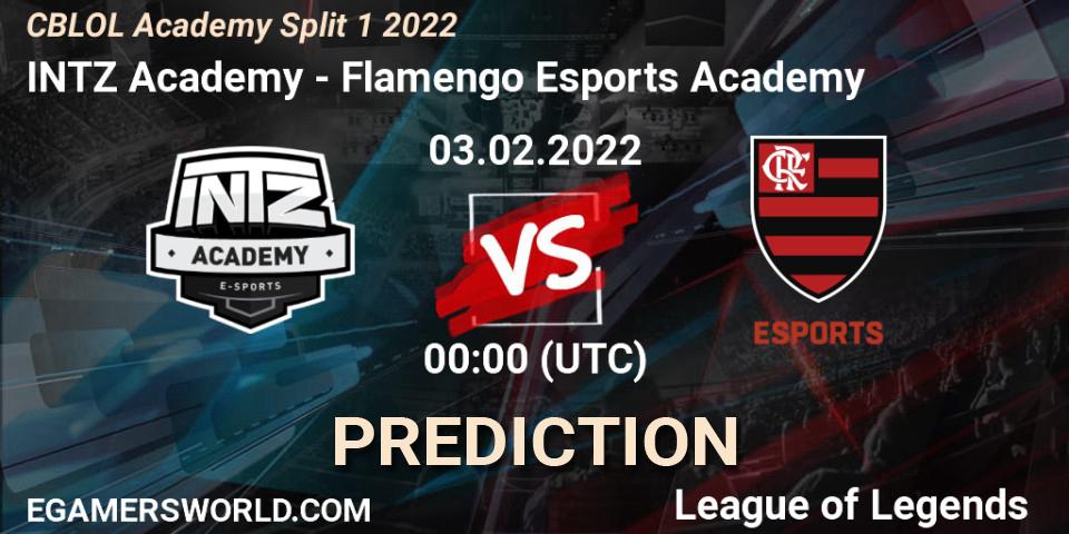 Prognose für das Spiel INTZ Academy VS Flamengo Esports Academy. 03.02.2022 at 00:00. LoL - CBLOL Academy Split 1 2022