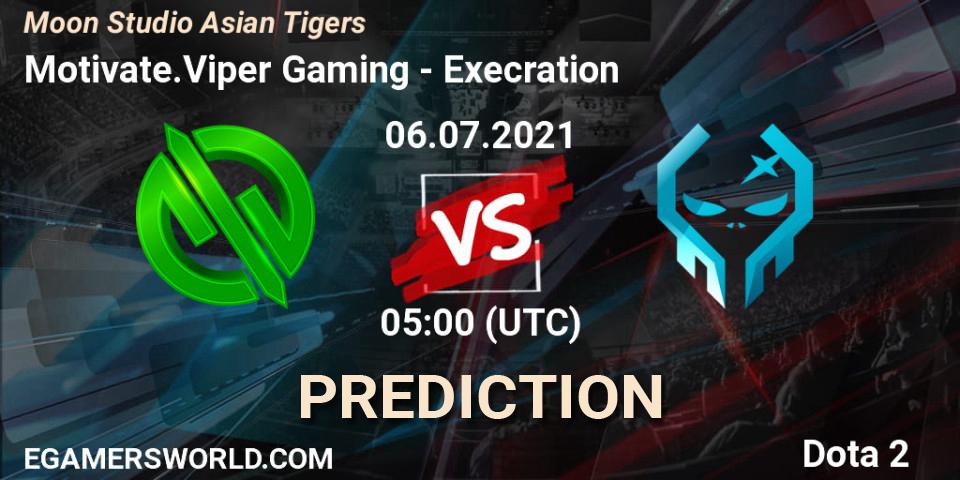 Prognose für das Spiel Motivate.Viper Gaming VS Execration. 06.07.21. Dota 2 - Moon Studio Asian Tigers
