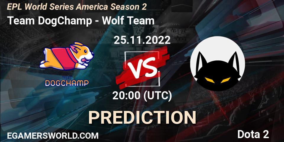 Prognose für das Spiel Team DogChamp VS Brazil. 25.11.22. Dota 2 - EPL World Series America Season 2