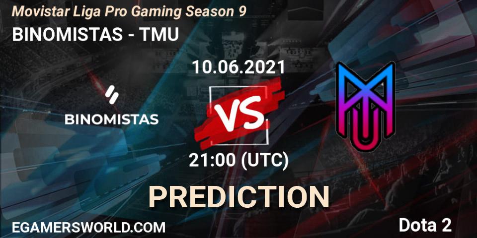 Prognose für das Spiel BINOMISTAS VS TMU. 10.06.2021 at 21:08. Dota 2 - Movistar Liga Pro Gaming Season 9