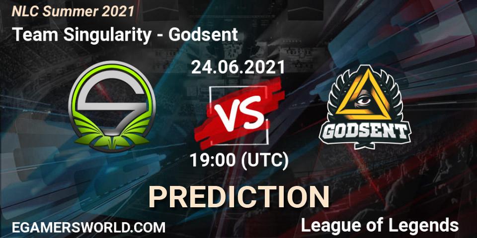 Prognose für das Spiel Team Singularity VS Godsent. 24.06.21. LoL - NLC Summer 2021