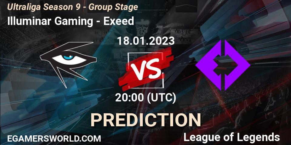 Prognose für das Spiel Illuminar Gaming VS Exeed. 18.01.23. LoL - Ultraliga Season 9 - Group Stage