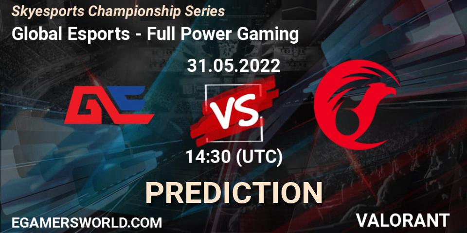 Prognose für das Spiel Global Esports VS Full Power Gaming. 31.05.2022 at 16:10. VALORANT - Skyesports Championship Series