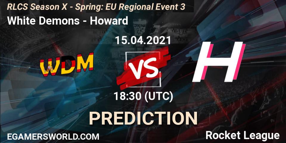 Prognose für das Spiel White Demons VS Howard. 15.04.2021 at 18:30. Rocket League - RLCS Season X - Spring: EU Regional Event 3