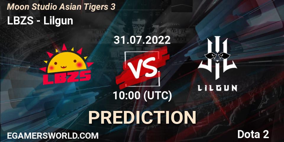 Prognose für das Spiel LBZS VS Lilgun. 31.07.2022 at 10:27. Dota 2 - Moon Studio Asian Tigers 3