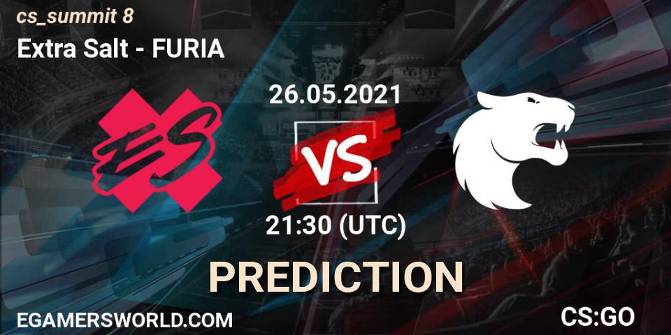 Prognose für das Spiel Extra Salt VS FURIA. 26.05.2021 at 21:30. Counter-Strike (CS2) - cs_summit 8