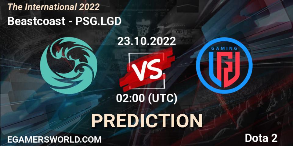 Prognose für das Spiel Beastcoast VS PSG.LGD. 23.10.22. Dota 2 - The International 2022