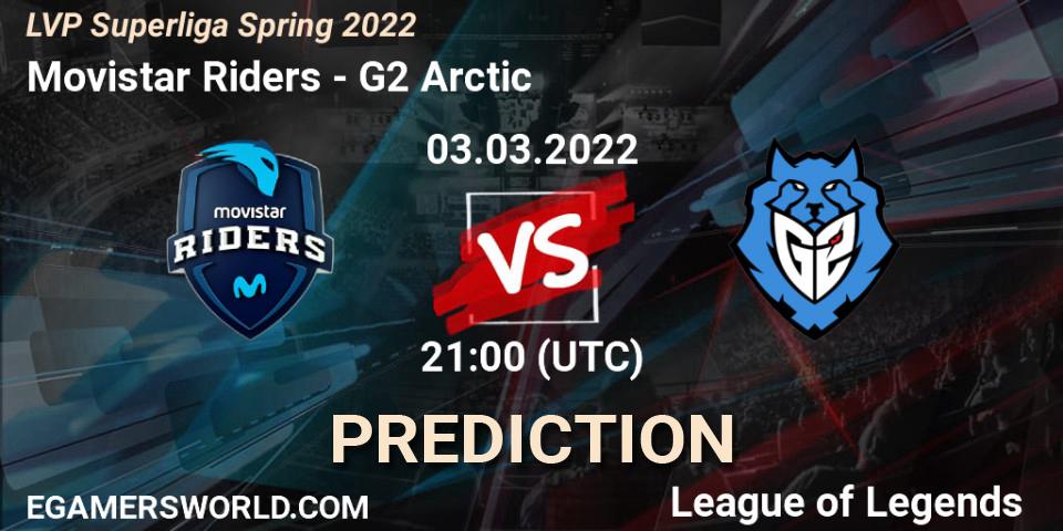Prognose für das Spiel Movistar Riders VS G2 Arctic. 03.03.22. LoL - LVP Superliga Spring 2022