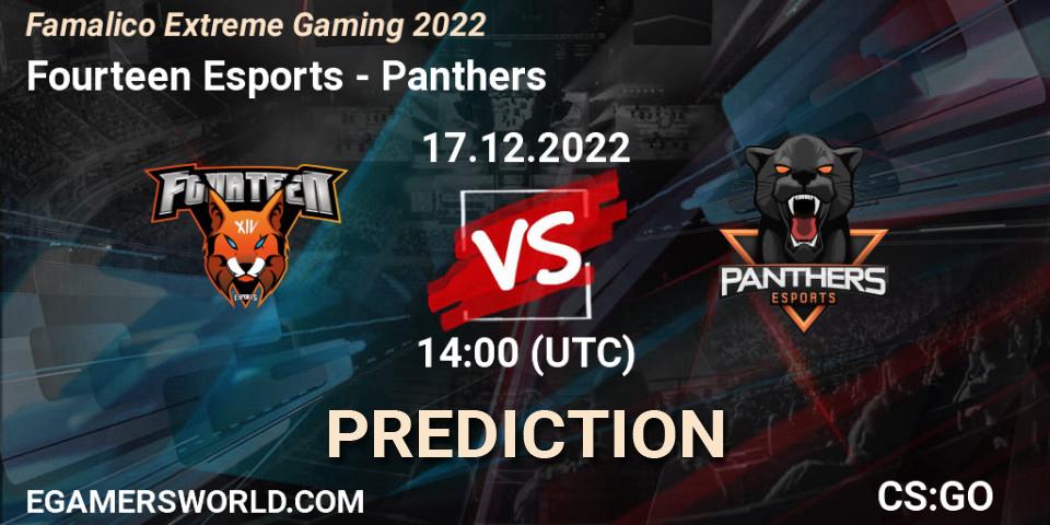 Prognose für das Spiel Fourteen Esports VS Panthers. 17.12.22. CS2 (CS:GO) - Famalicão Extreme Gaming 2022