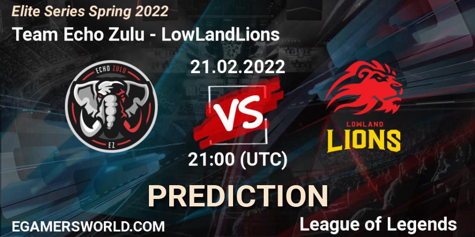 Prognose für das Spiel Team Echo Zulu VS LowLandLions. 21.02.22. LoL - Elite Series Spring 2022