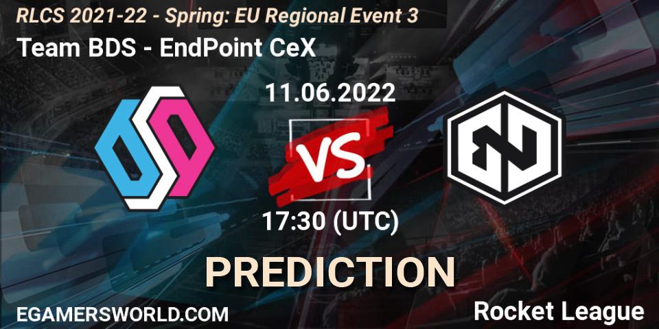 Prognose für das Spiel Team BDS VS EndPoint CeX. 11.06.2022 at 17:30. Rocket League - RLCS 2021-22 - Spring: EU Regional Event 3