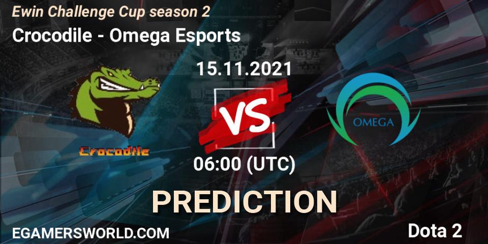 Prognose für das Spiel Crocodile VS Omega Esports. 15.11.21. Dota 2 - Ewin Challenge Cup season 2