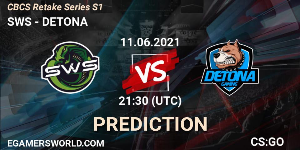 Prognose für das Spiel SWS VS DETONA. 11.06.2021 at 21:30. Counter-Strike (CS2) - CBCS Retake Series S1