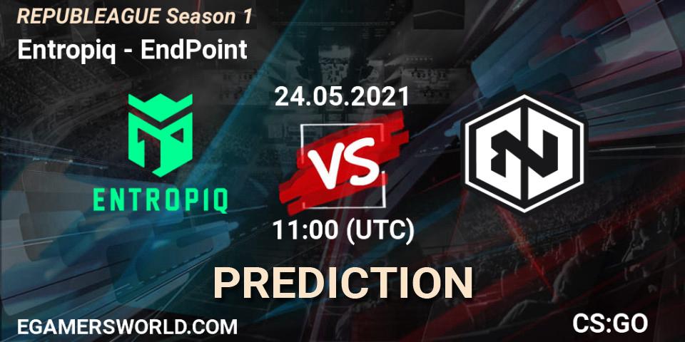 Prognose für das Spiel Entropiq VS EndPoint. 03.06.2021 at 16:30. Counter-Strike (CS2) - REPUBLEAGUE Season 1