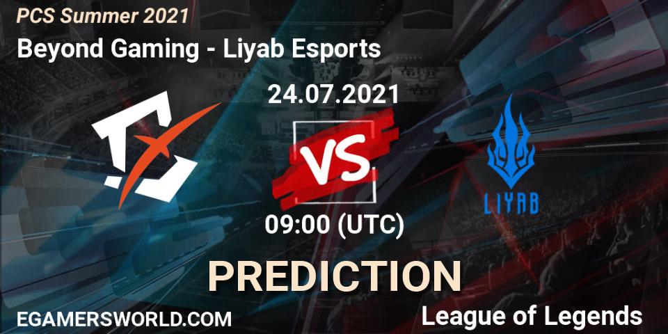 Prognose für das Spiel Beyond Gaming VS Liyab Esports. 24.07.2021 at 09:00. LoL - PCS Summer 2021