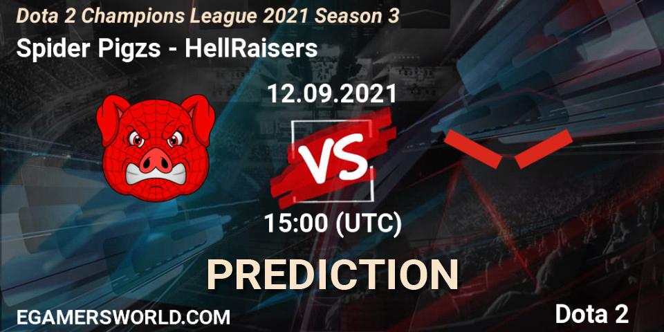 Prognose für das Spiel Spider Pigzs VS HellRaisers. 12.09.21. Dota 2 - Dota 2 Champions League 2021 Season 3
