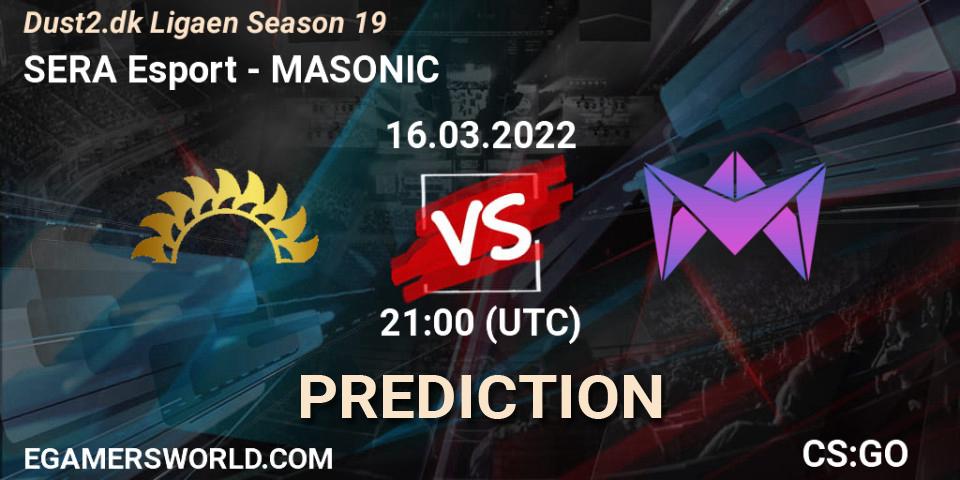 Prognose für das Spiel SERA Esport VS MASONIC. 16.03.2022 at 21:00. Counter-Strike (CS2) - Dust2.dk Ligaen Season 19
