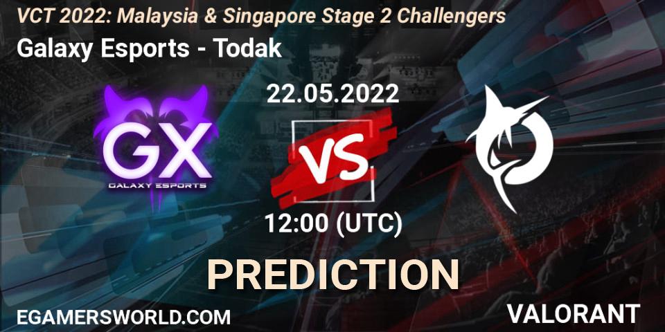 Prognose für das Spiel Galaxy Esports VS Todak. 22.05.2022 at 12:00. VALORANT - VCT 2022: Malaysia & Singapore Stage 2 Challengers