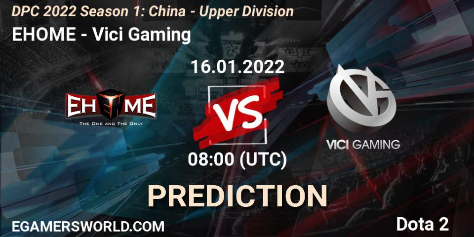 Prognose für das Spiel EHOME VS Vici Gaming. 16.01.22. Dota 2 - DPC 2022 Season 1: China - Upper Division