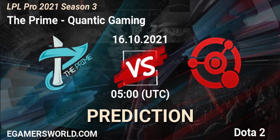 Prognose für das Spiel The Prime VS Quantic Gaming. 16.10.21. Dota 2 - LPL Pro 2021 Season 3