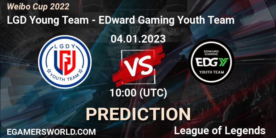 Prognose für das Spiel LGD Young Team VS EDward Gaming Youth Team. 04.01.23. LoL - Weibo Cup 2022