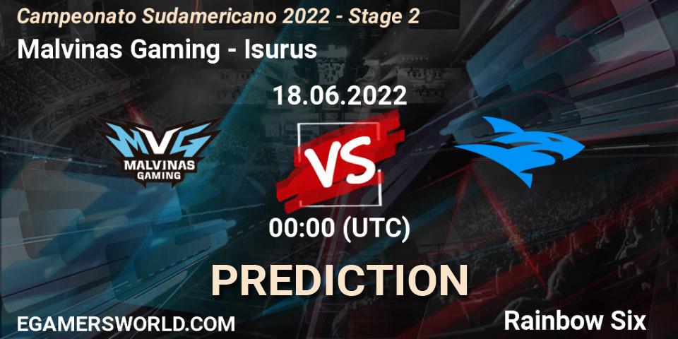 Prognose für das Spiel Malvinas Gaming VS Isurus. 24.06.2022 at 00:00. Rainbow Six - Campeonato Sudamericano 2022 - Stage 2