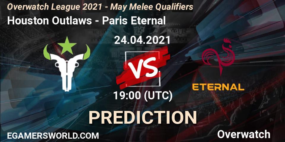Prognose für das Spiel Houston Outlaws VS Paris Eternal. 24.04.21. Overwatch - Overwatch League 2021 - May Melee Qualifiers