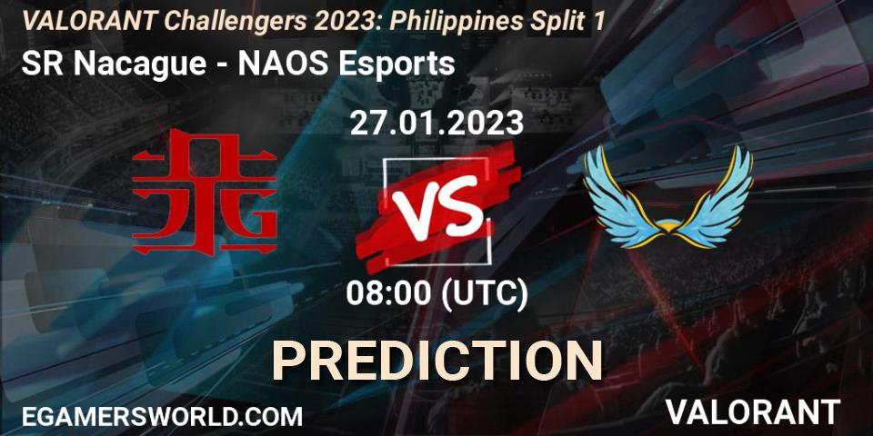 Prognose für das Spiel SR Nacague VS NAOS Esports. 27.01.23. VALORANT - VALORANT Challengers 2023: Philippines Split 1