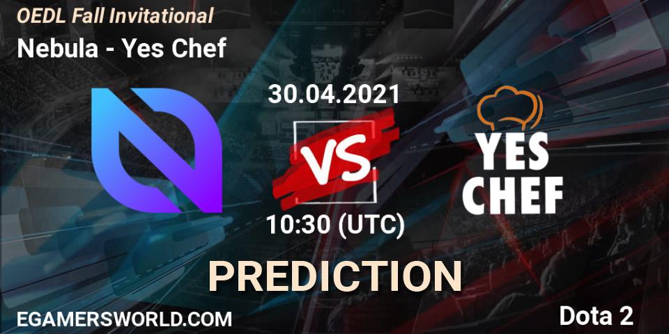 Prognose für das Spiel Nebula VS Yes Chef. 30.04.2021 at 10:36. Dota 2 - OEDL Fall Invitational