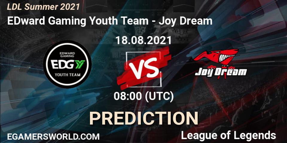 Prognose für das Spiel EDward Gaming Youth Team VS Joy Dream. 18.08.21. LoL - LDL Summer 2021