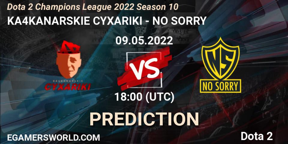 Prognose für das Spiel KA4KANARSKIE CYXARIKI VS NO SORRY. 09.05.2022 at 18:25. Dota 2 - Dota 2 Champions League 2022 Season 10 