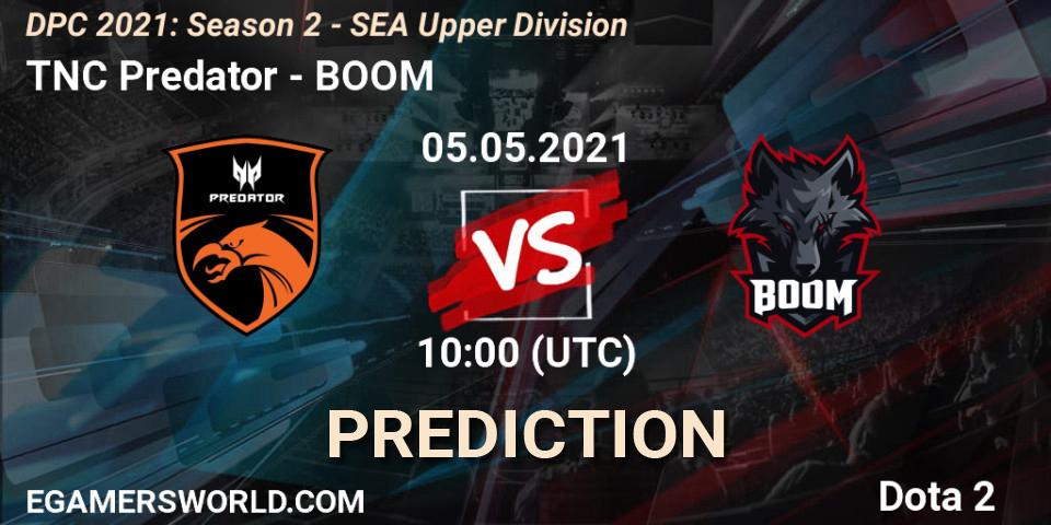 Prognose für das Spiel TNC Predator VS BOOM. 05.05.21. Dota 2 - DPC 2021: Season 2 - SEA Upper Division