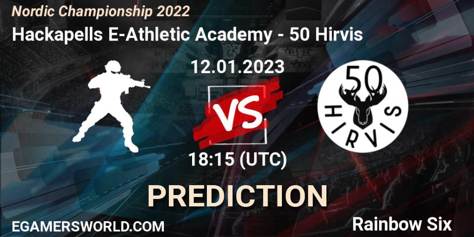 Prognose für das Spiel Hackapells E-Athletic Academy VS 50 Hirvis. 12.01.2023 at 18:15. Rainbow Six - Nordic Championship 2022