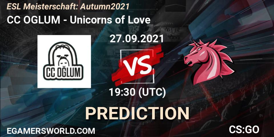 Prognose für das Spiel CC OGLUM VS Unicorns of Love. 27.09.21. CS2 (CS:GO) - ESL Meisterschaft: Autumn 2021