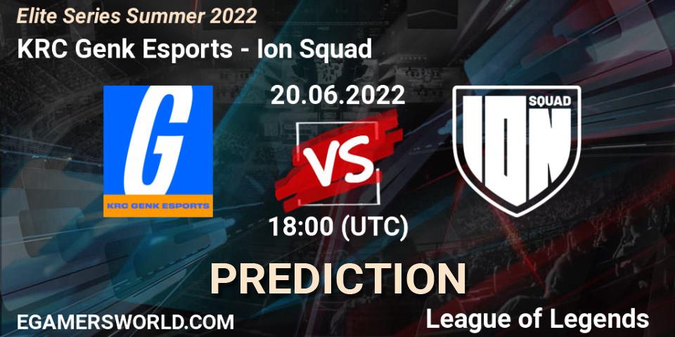 Prognose für das Spiel KRC Genk Esports VS Ion Squad. 20.06.2022 at 18:00. LoL - Elite Series Summer 2022