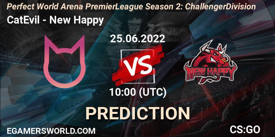 Prognose für das Spiel CatEvil VS New Happy. 25.06.22. CS2 (CS:GO) - Perfect World Arena Premier League Season 2: Challenger Division