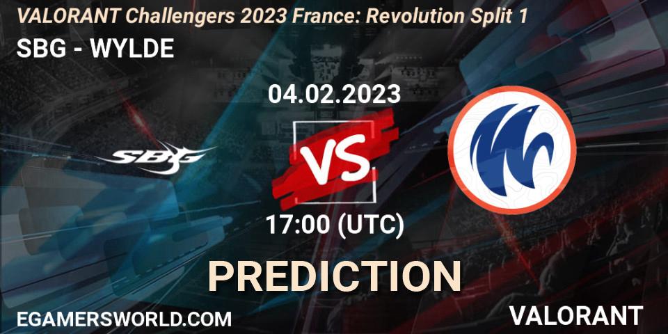 Prognose für das Spiel SBG VS WYLDE. 04.02.23. VALORANT - VALORANT Challengers 2023 France: Revolution Split 1