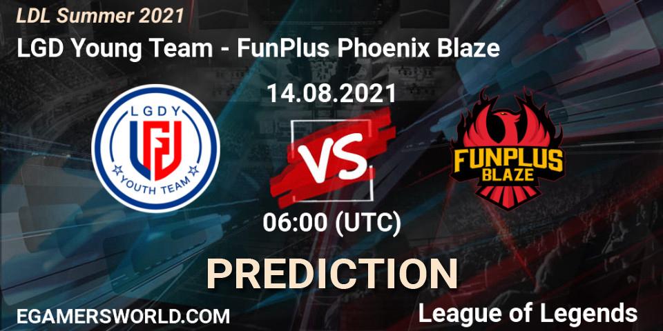 Prognose für das Spiel LGD Young Team VS FunPlus Phoenix Blaze. 14.08.2021 at 07:00. LoL - LDL Summer 2021