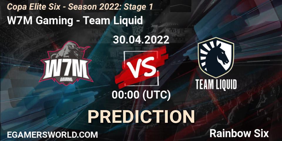 Prognose für das Spiel W7M Gaming VS Team Liquid. 29.04.22. Rainbow Six - Copa Elite Six - Season 2022: Stage 1