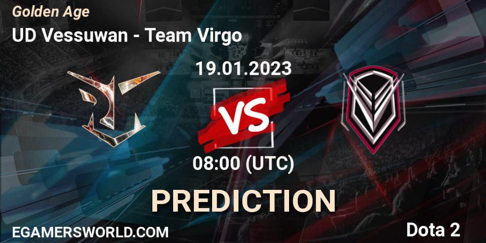 Prognose für das Spiel UD Vessuwan VS Team Virgo. 19.01.23. Dota 2 - Golden Age