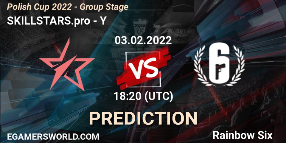 Prognose für das Spiel SKILLSTARS.pro VS YŚ. 03.02.2022 at 18:20. Rainbow Six - Polish Cup 2022 - Group Stage