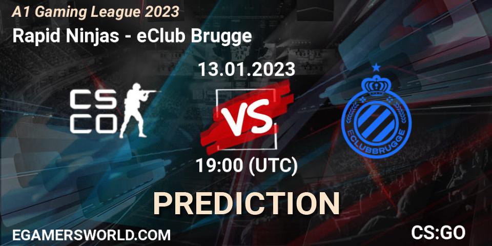 Prognose für das Spiel Rapid Ninjas VS eClub Brugge. 13.01.2023 at 19:00. Counter-Strike (CS2) - A1 Gaming League 2023