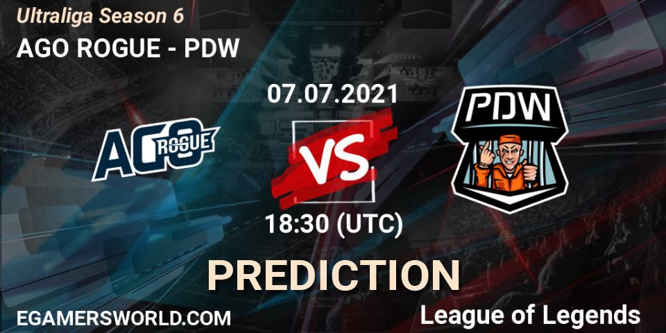 Prognose für das Spiel AGO ROGUE VS PDW. 07.07.2021 at 18:30. LoL - Ultraliga Season 6