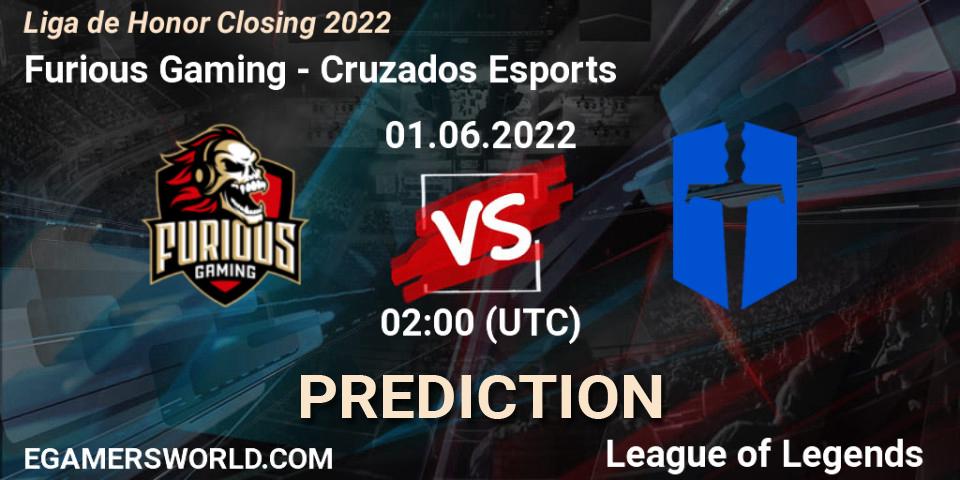 Prognose für das Spiel Furious Gaming VS Cruzados Esports. 01.06.2022 at 02:00. LoL - Liga de Honor Closing 2022